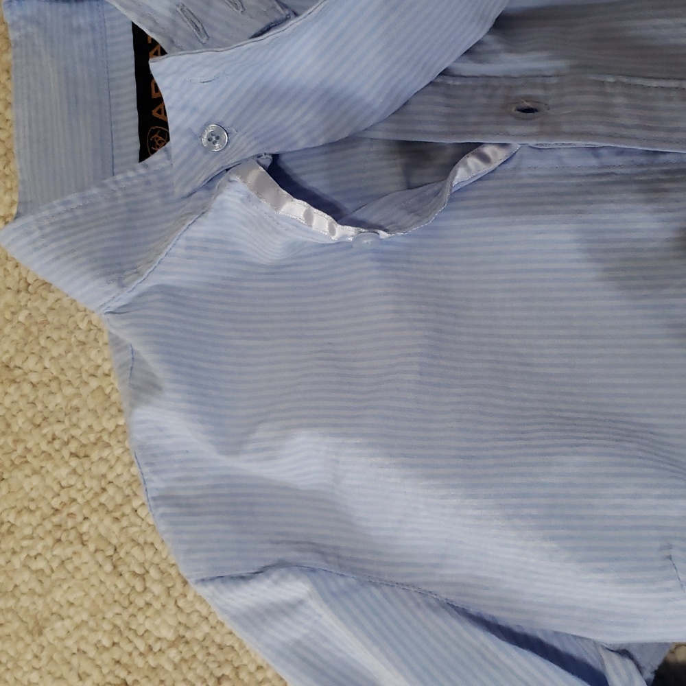Ariat Blue Show Shirt sz 34 - Picture 2 of 3